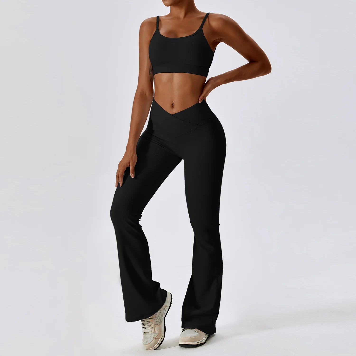 Jamron Dames Rekbare Yoga Kleding Set Crop Top Leggings 2 Stuks Trainingspak Gym Fitness Sportkleding Blauw SN05405 S Jamron Dames Rekbare Yoga Kleding Set Crop Top Leggings 2 Stuks Trainingspak Gym Fitness Sportkleding Blauw SN05405 S