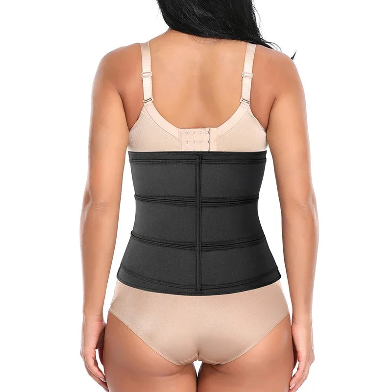 3- Strap Zipper Sweat Body Shaper Waist Trainer